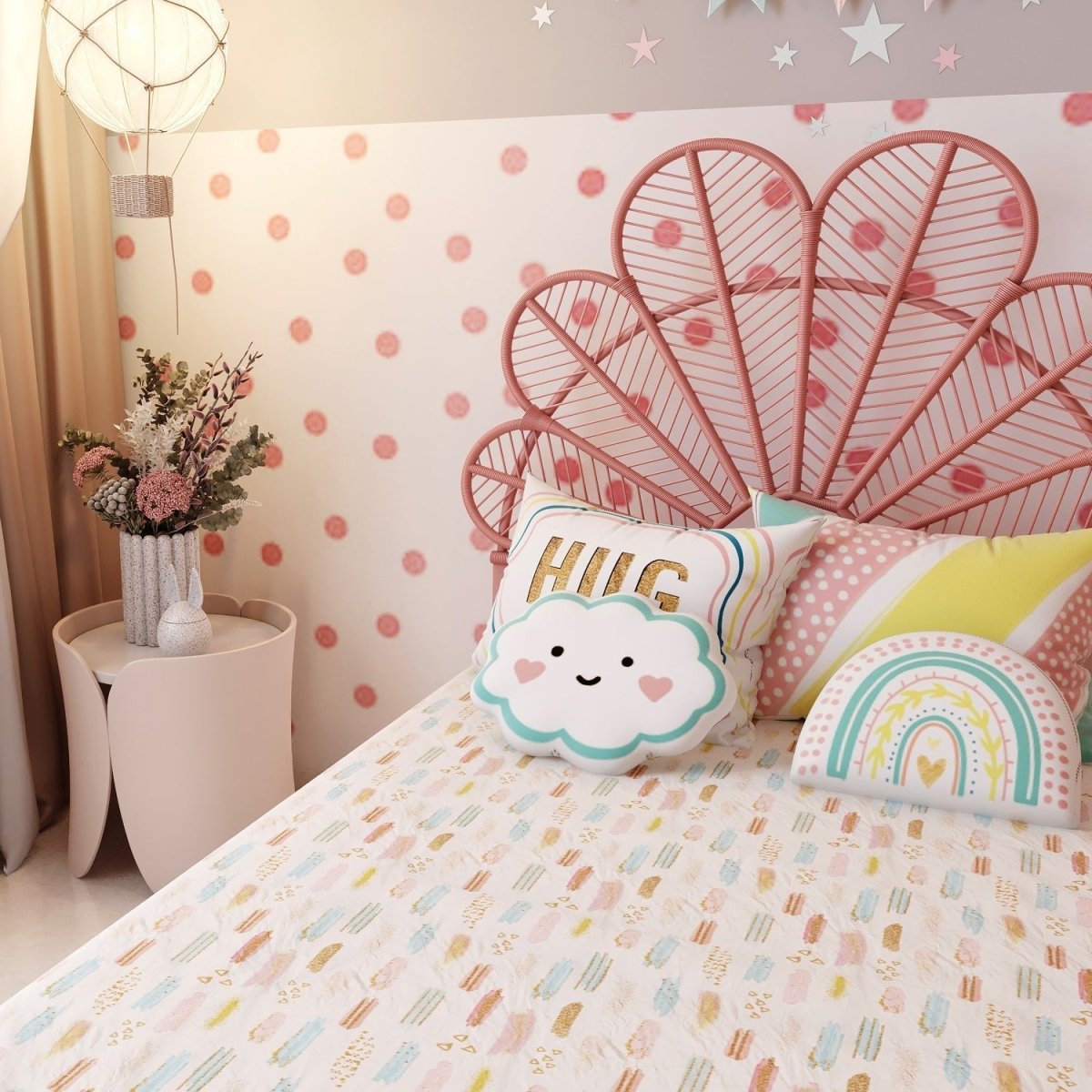 Fancy Fluff Kids Single Bedsheet Set- Boho Vibes - FF-BV-SBD-04