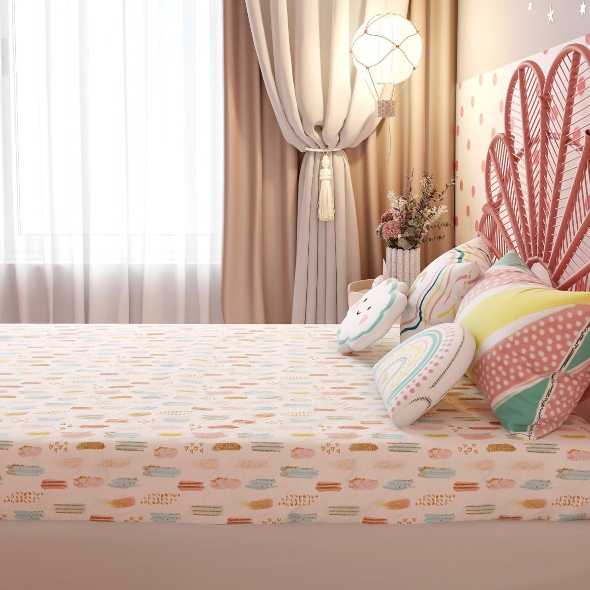 Fancy Fluff Kids Single Bedsheet Set- Boho Vibes - FF-BV-SBD-04