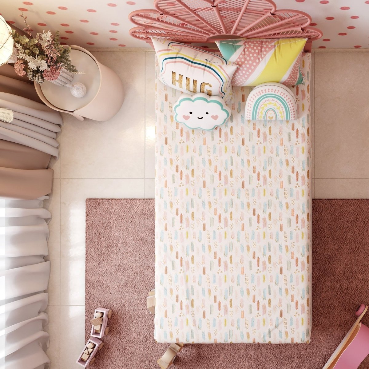 Fancy Fluff Kids Single Bedsheet Set- Boho Vibes - FF-BV-SBD-04