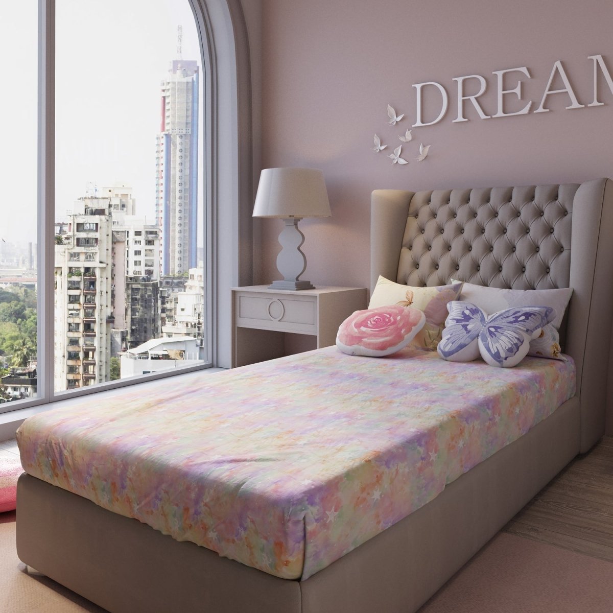 Fancy Fluff Kids Single Bedsheet Set- Secret Garden - FF-SG-SBD-03