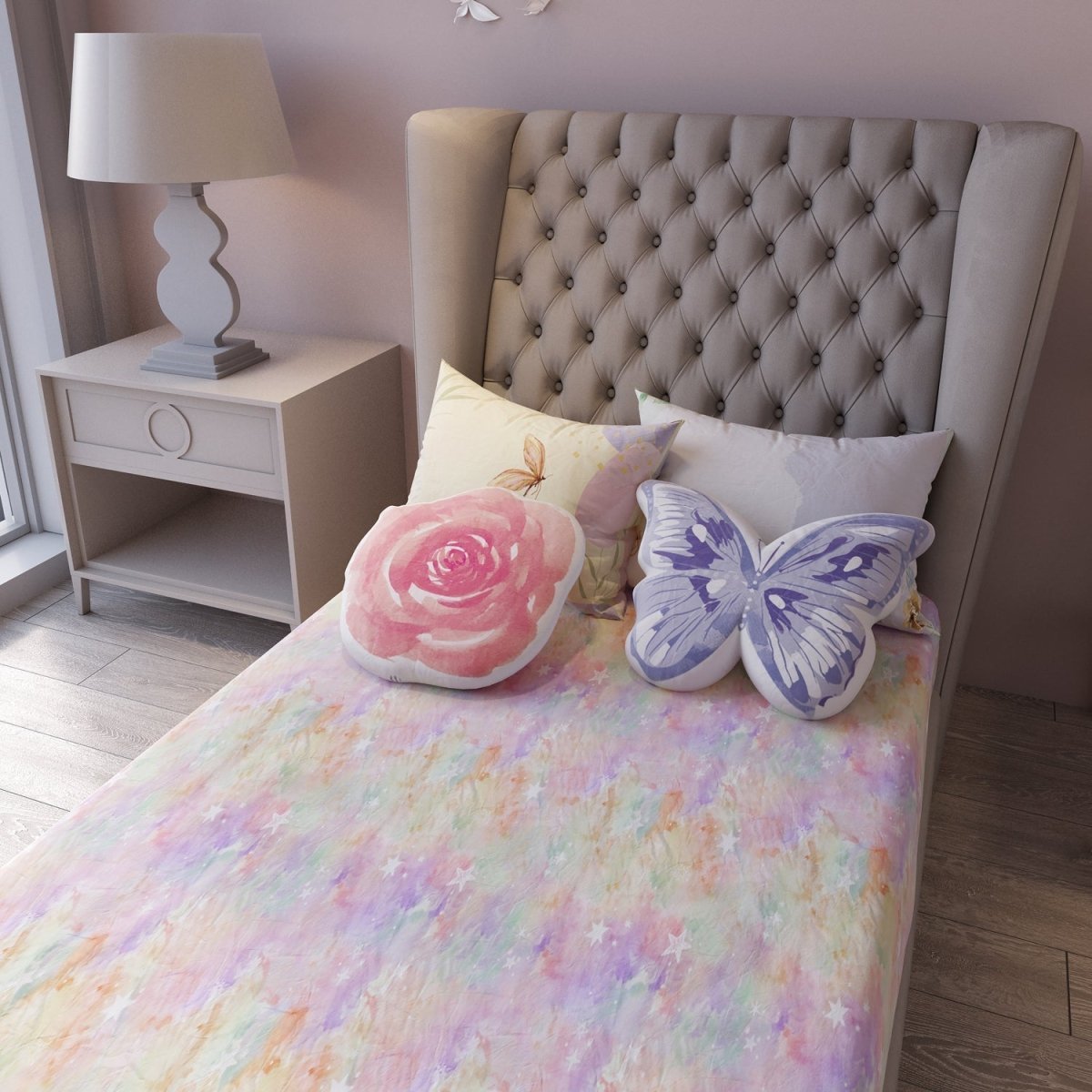 Fancy Fluff Kids Single Bedsheet Set- Secret Garden - FF-SG-SBD-03