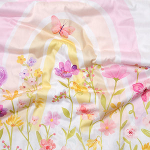 Fancy Fluff Organic Baby Comforter - Rainbow Dreams - FF - RD - BMC - 02