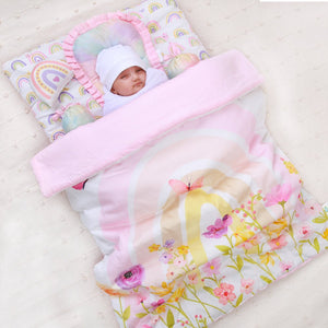 Fancy Fluff Organic Baby Comforter - Rainbow Dreams - FF - RD - BMC - 02