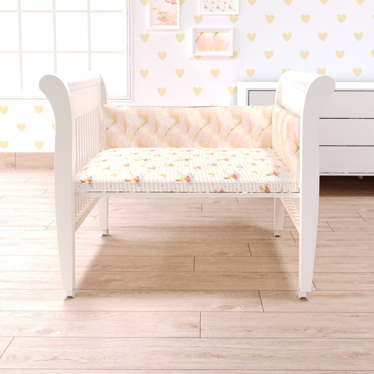 Fancy Fluff Organic Cot Half Bumper- Day Dream - FF-DM-BCB-02