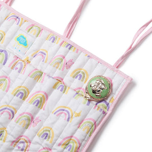 Fancy Fluff Organic Crib Organiser - Rainbow Dreams - FF - RD - QCO - 02