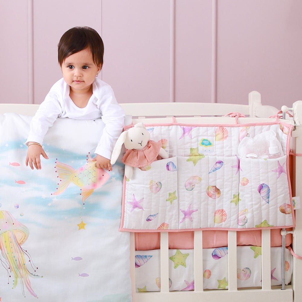 Fancy Fluff Organic Crib Organiser - Sea Fantasy - FF - SF - QCO - 04