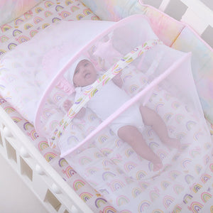 Fancy Fluff Organic Mosquito Net Set - Rainbow Dreams - FF - RD - MNS - 02