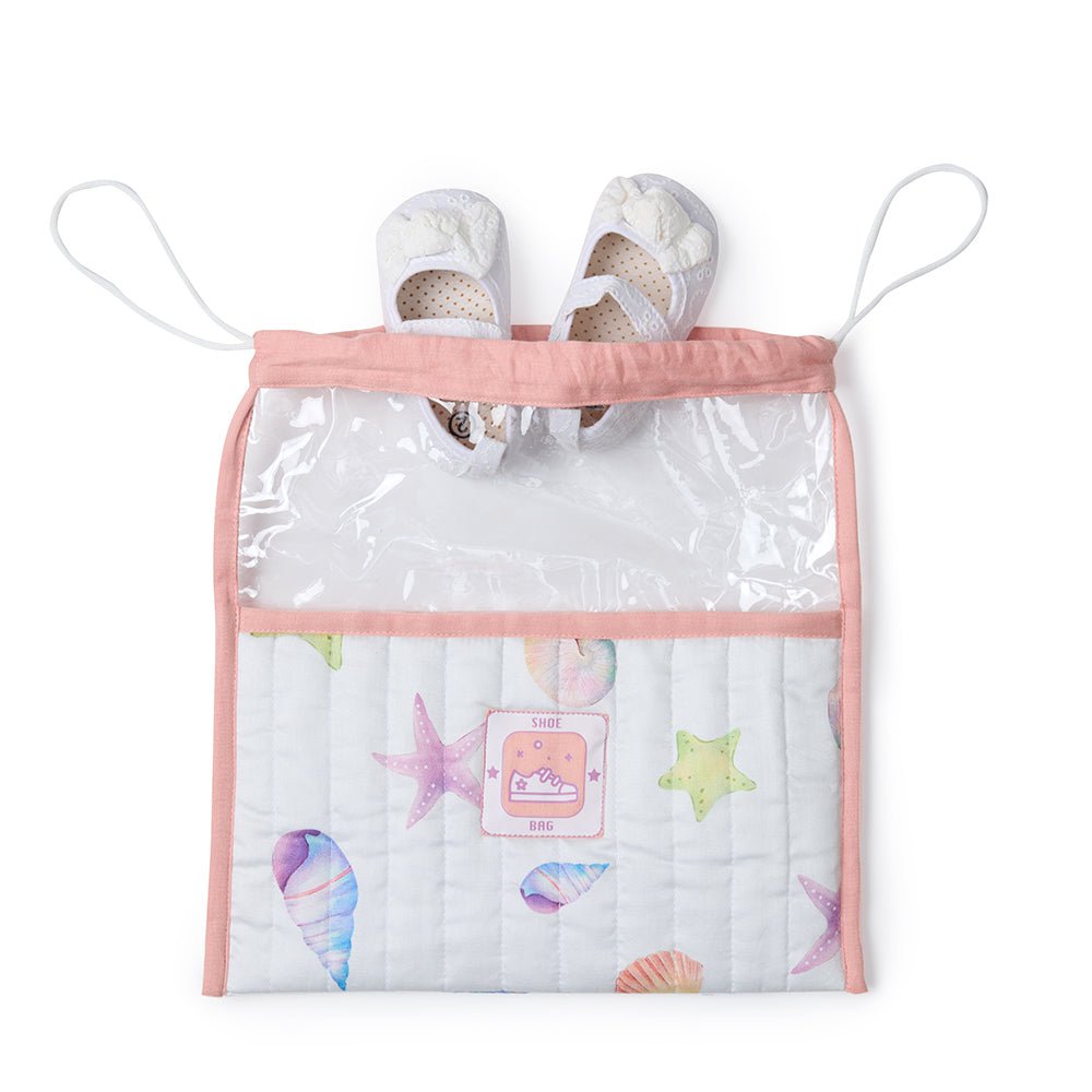 Fancy Fluff Organic Shoe Bag - Sea Fantasy - FF - SF - QSK - 04