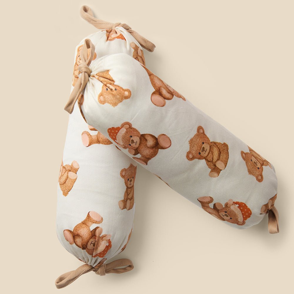 Fancy Fluff Set of 2 Organic Bolsters - Cuddle Bear - FF - CB - BOL - 01