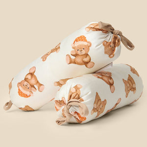 Fancy Fluff Set of 2 Organic Bolsters - Cuddle Bear - FF - CB - BOL - 01