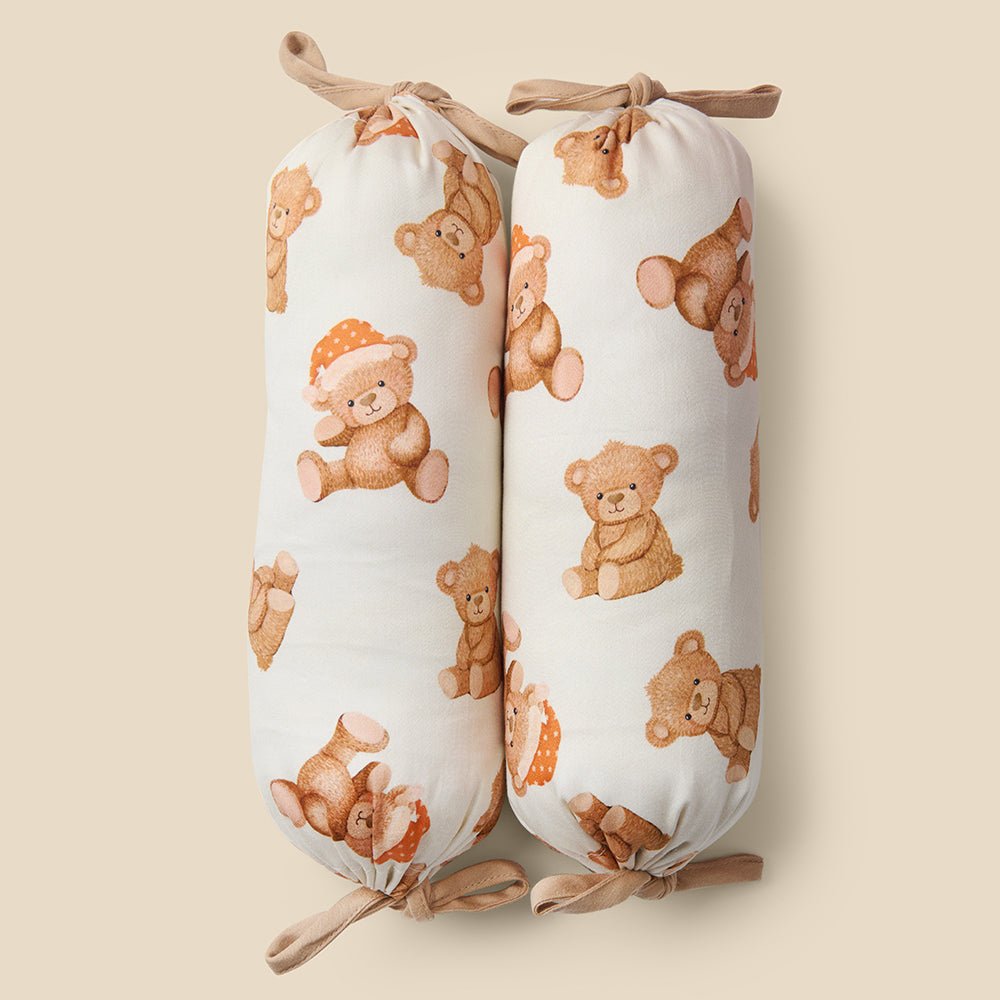 Fancy Fluff Set of 2 Organic Bolsters - Cuddle Bear - FF - CB - BOL - 01