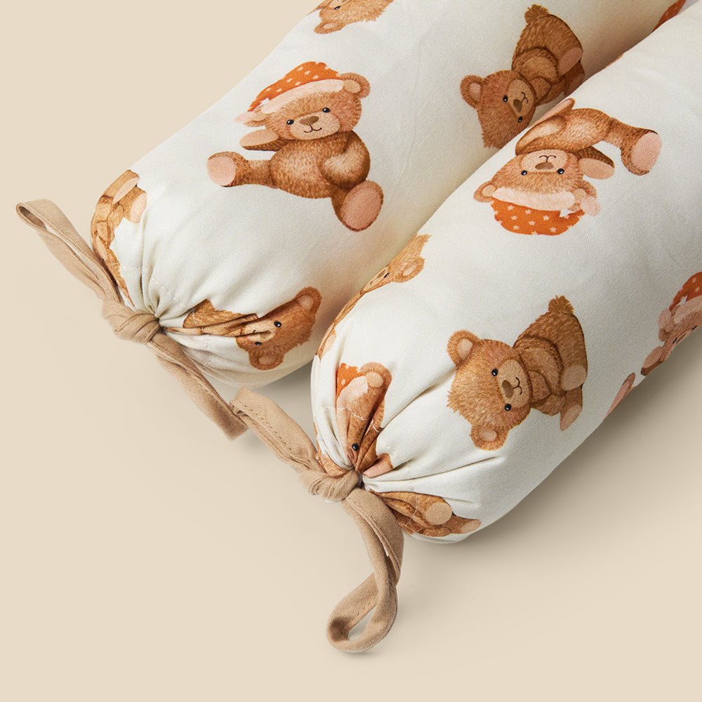 Fancy Fluff Set of 2 Organic Bolsters - Cuddle Bear - FF - CB - BOL - 01