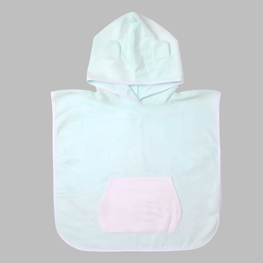 FancyFluff Bamboo Cotton Kids Poncho - Bear - FF - BR - KHP - 02