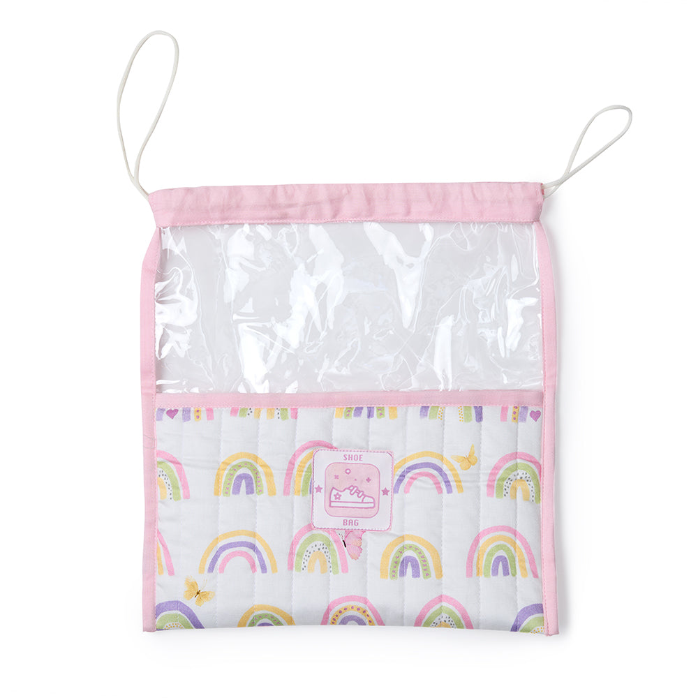 Fancy Fluff Organic Shoe Bag - Rainbow Dreams