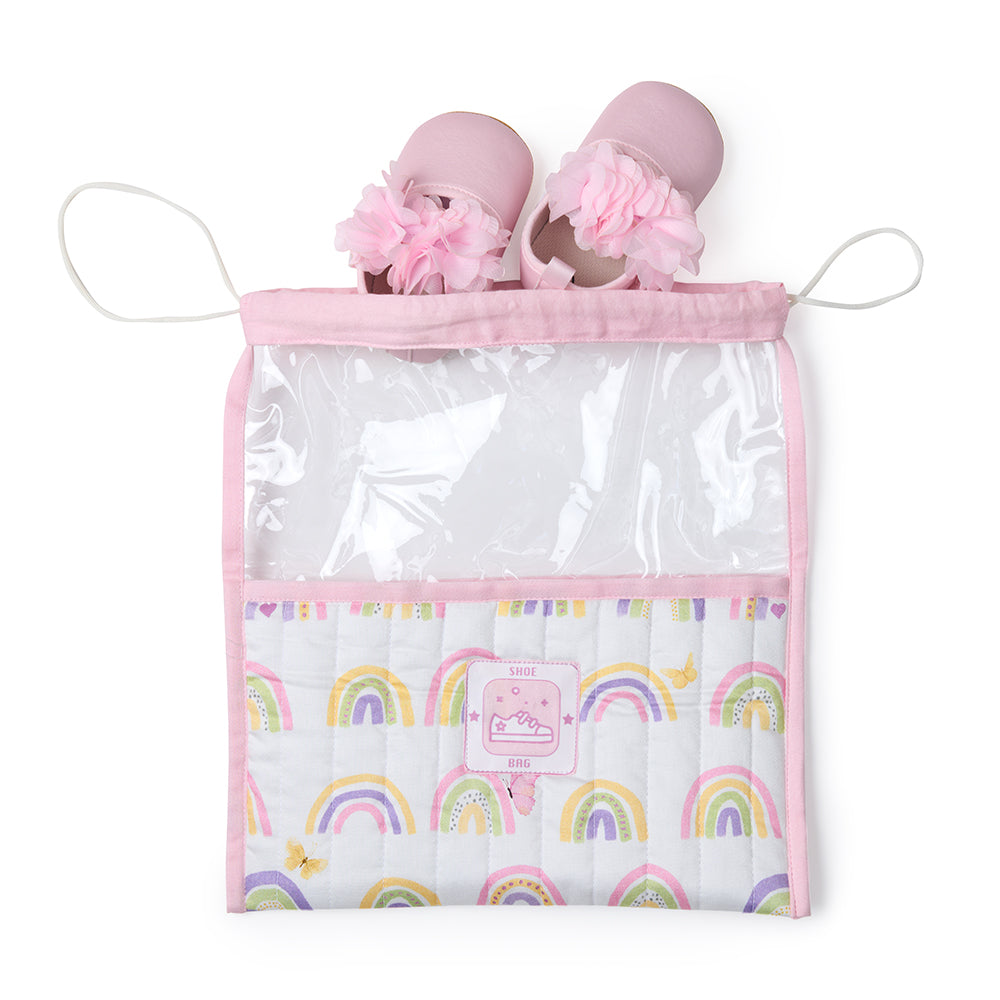 Fancy Fluff Organic Shoe Bag - Rainbow Dreams