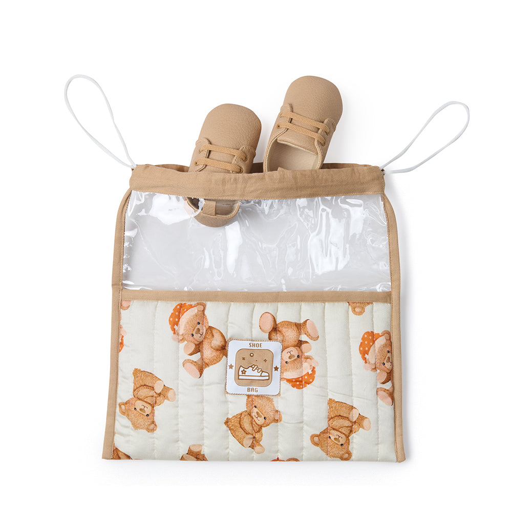 Fancy Fluff Organic Shoe Bag - Cuddle Bear