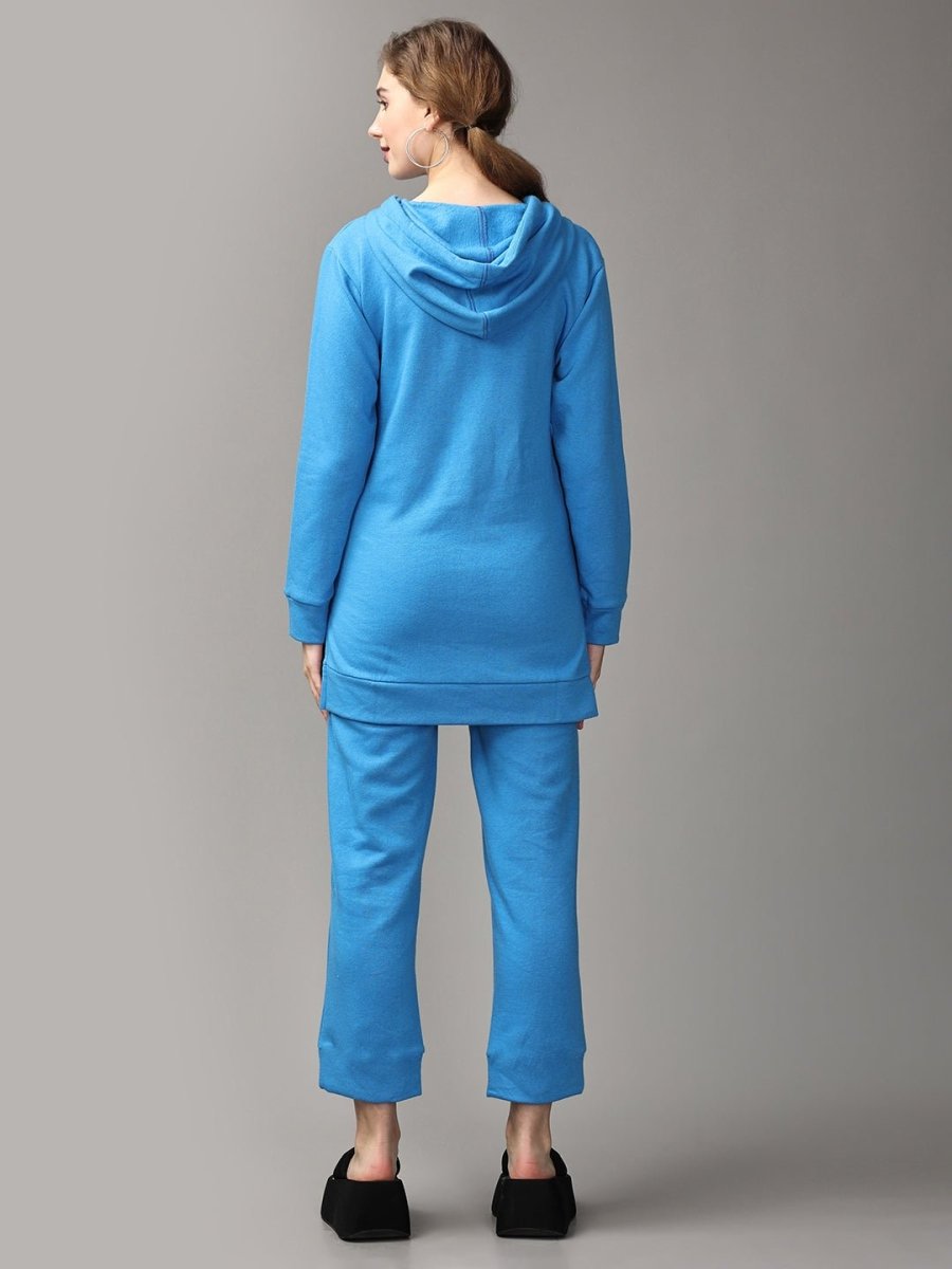 Feel Bluetiful Maternity And Nursing Hoodie Pajama Loungewear Set - MWW-SD-RBHP-M