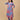 Angled front view of blue maternity and nursing kurta set with button-down design.