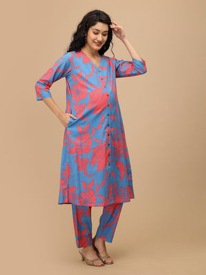Feelin‚Äô Blue - ming Maternity and Nursing Co Ord Set - S Maternity Co - ord Set