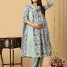 Fern Finesse Maternity and Nursing Kurta Set With Dupatta - MEW - SK - FRNF - S