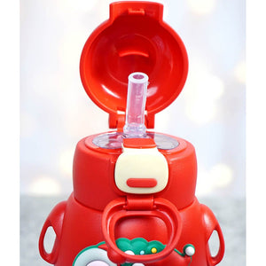 Festive Mouse Christmas themed Stainless Steel water bottle for Toddlers & Kids, 500ml - Back To School
