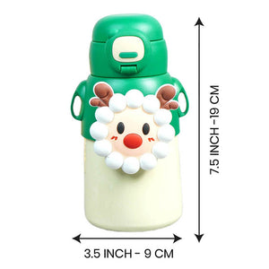 Festive Sheep Christmas themed Stainless Steel water bottle for Toddlers & Kids, 500ml - Back To School