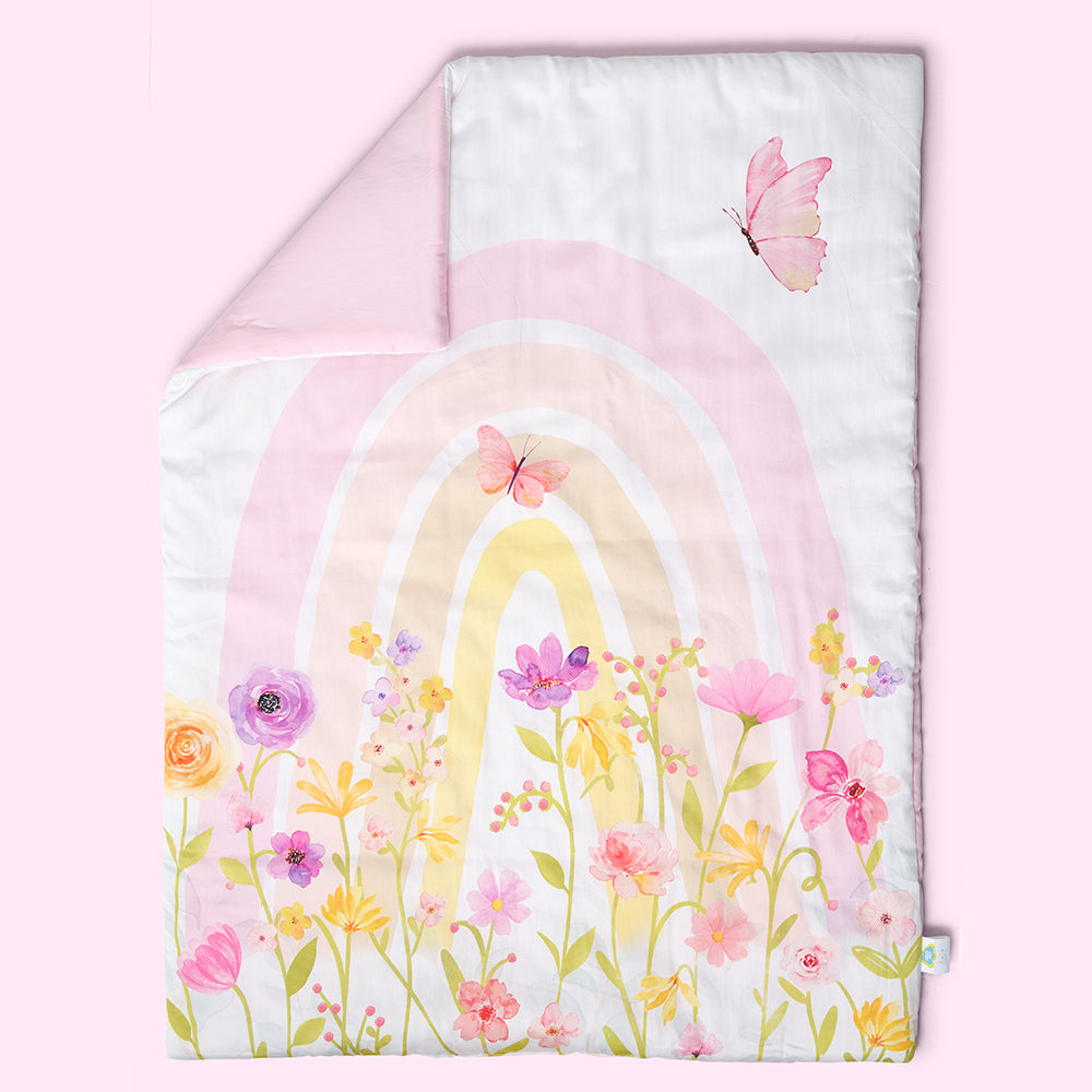 Fancy Fluff Organic Baby Comforter- Rainbow Dreams