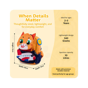 Filli & Aeroplane HugBag Kindergarten Backpack, 12.5L Companion Bag for Kids - 4-5 Years - Bags