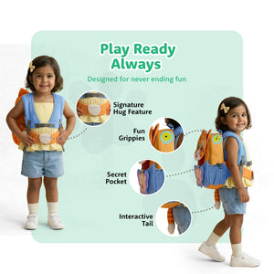 Filli & Butterfly HugBag Preschool Backpack, 10L Companion Bag for Kids - 2-3 Years - Bags