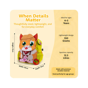 Filli & Me Farmer Filli HugBag Kindergarten Backpack, 12.5L Helper Companion Bag - 4-5 Years - Bags