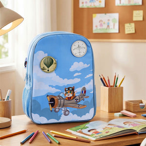 Filli & Me Flies a Plane HugBag Primary School Backpack, 17L Pilot Companion Bag - 6-8 Years - Bags