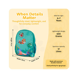 Filli & Me Goes Diving HugBag Primary School Backpack, 17L Sea Explorer Bag - 6-8 Years - Bags