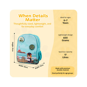 Filli & Me Goes Sailing HugBag Primary School Backpack, 17L Sailor Explorer Bag - 6-8 Years - Bags