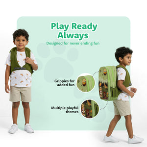 Filli & Me Meets Dinosaurs HugBag Primary School Backpack, 17L Dino Explorer Bag - 6-8 Years - Bags