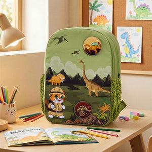 Filli & Me Meets Dinosaurs HugBag Primary School Backpack, 17L Dino Explorer Bag - 6-8 Years - Bags