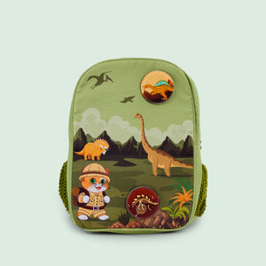Filli & Me Meets Dinosaurs HugBag Primary School Backpack, 17L Dino Explorer Bag - 6-8 Years - Bags