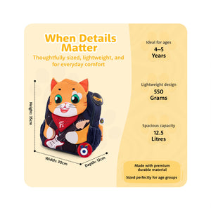 Filli & Me Rockstar Filli HugBag Kindergarten Backpack, 12.5L Music Companion Bag - 4-5 Years - Bags