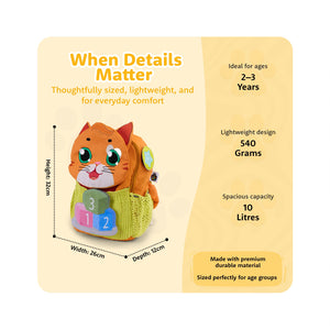 Filli & Numbers HugBag Preschool Backpack, 10L Companion Bag for Kids - 2-3 Years - Bags