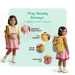 Filli & Numbers HugBag Preschool Backpack, 10L Companion Bag for Kids - 2-3 Years - Bags
