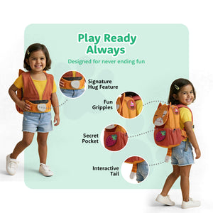 Filli & Strawberry HugBag Preschool Backpack, 10L Companion Bag for Kids - 2-3 Years - Bags
