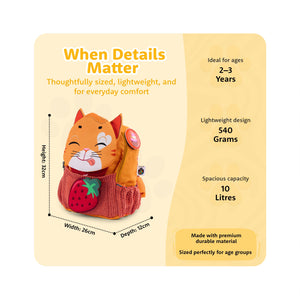 Filli & Strawberry HugBag Preschool Backpack, 10L Companion Bag for Kids - 2-3 Years - Bags