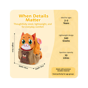 Filli & Teddy HugBag Kindergarten Backpack, 12.5L Companion Bag for Kids - 4-5 Years - Bags