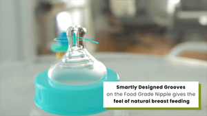First Feed Polypropylin Feeding Bottle- Light Blue I 150 ML - PBFFLB150