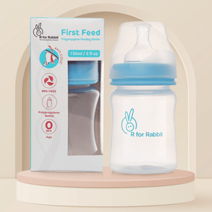 First Feed Polypropylin Feeding Bottle - Light Blue I 150 ML - Feeding Bottles