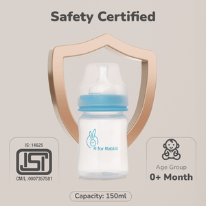 First Feed Polypropylin Feeding Bottle - Light Blue I 150 ML - Feeding Bottles