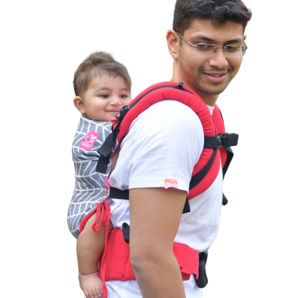 Anmol Baby Ergonomic Baby Carrier- Shiv Red Flexy