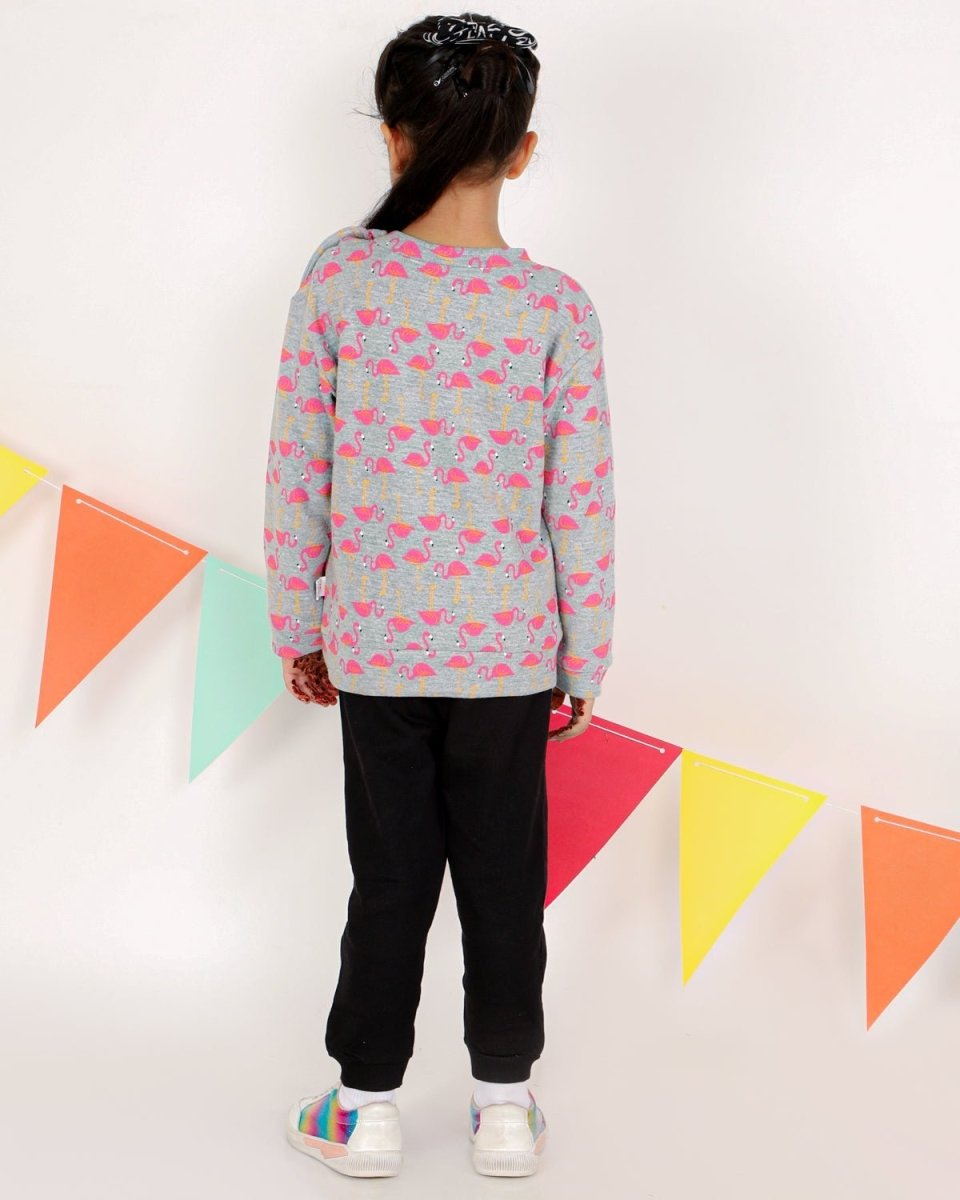 Flamingo Dance Kids Sweatshirt - KS-GYFLM-1-2