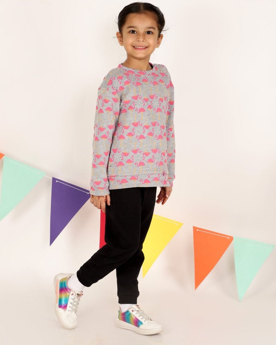 Flamingo Dance Kids Sweatshirt - KS-GYFLM-1-2