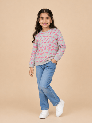 Flamingo Dance Kids Sweatshirt - 1-2 Years Kids Winter Sweatshirts