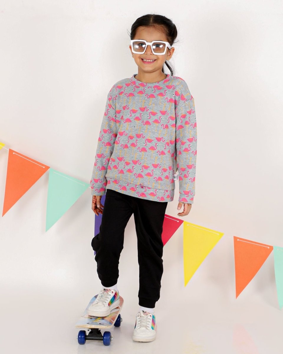 Flamingo Dance Kids Sweatshirt - KS-GYFLM-1-2